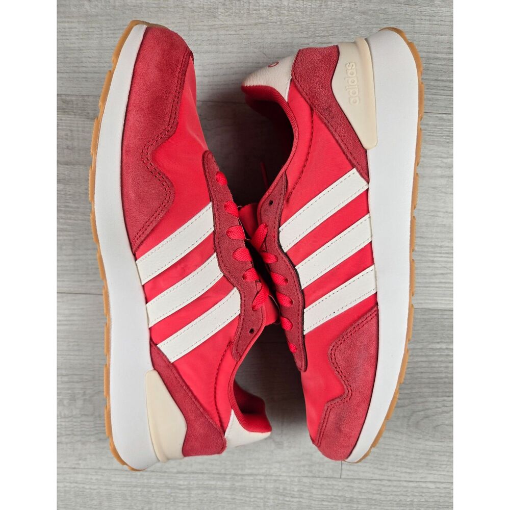 NWT Adidas Originals Run 60s 4.0 Bright Red Suede Shoes Womens 9 Mens 8 JP5973